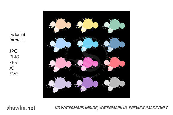 Elevate Designs with Colorful Hand Drawn Splashes