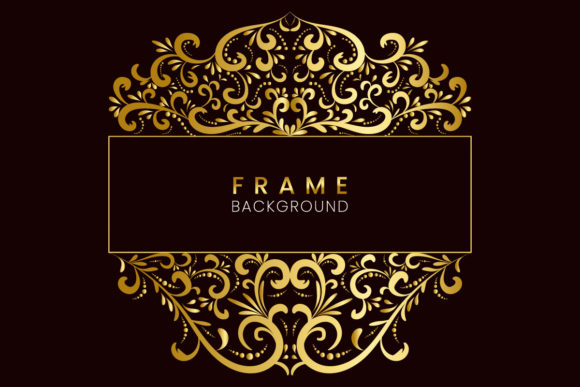 Elevate Designs with the Golden Flower Luxury Frame