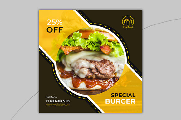 Elevate Your Brand with a Professional Food Social Media Post and Banner