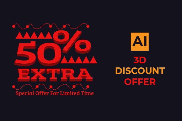 Elevate Your Sales with a Stunning 3D Discount Offer Design