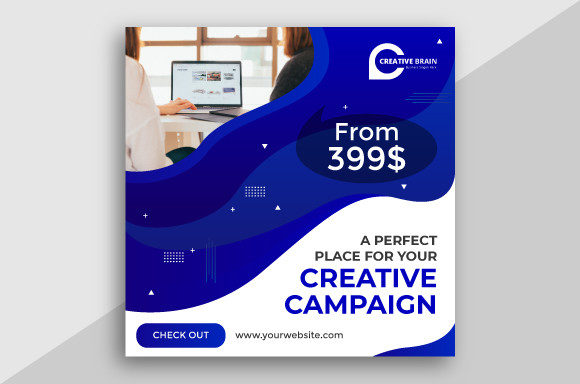 Elevating Brand Presence with Abstract Corporate Social Media Banners
