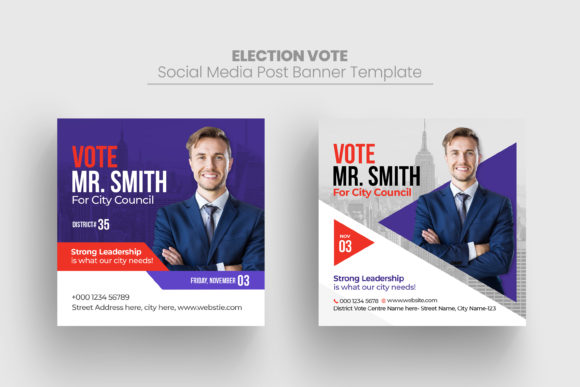 Elevating Democratic Discourse Through Professional Election Social Media Banner Templates