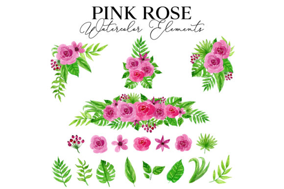 Elevating Your Creative Projects with the Pink Rose Watercolor Package